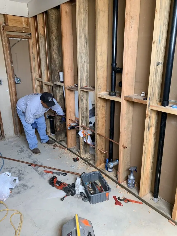 Commercial rough-in plumbing for Water Heater Replacement in Princeton Walk